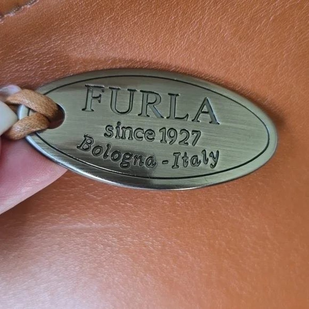 Furla Orange Leather‎ Tote Handbag - Picture 8 of 8